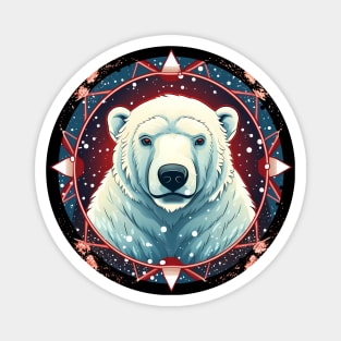 Polar Bear in Ornament, Love Bears Magnet